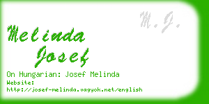melinda josef business card